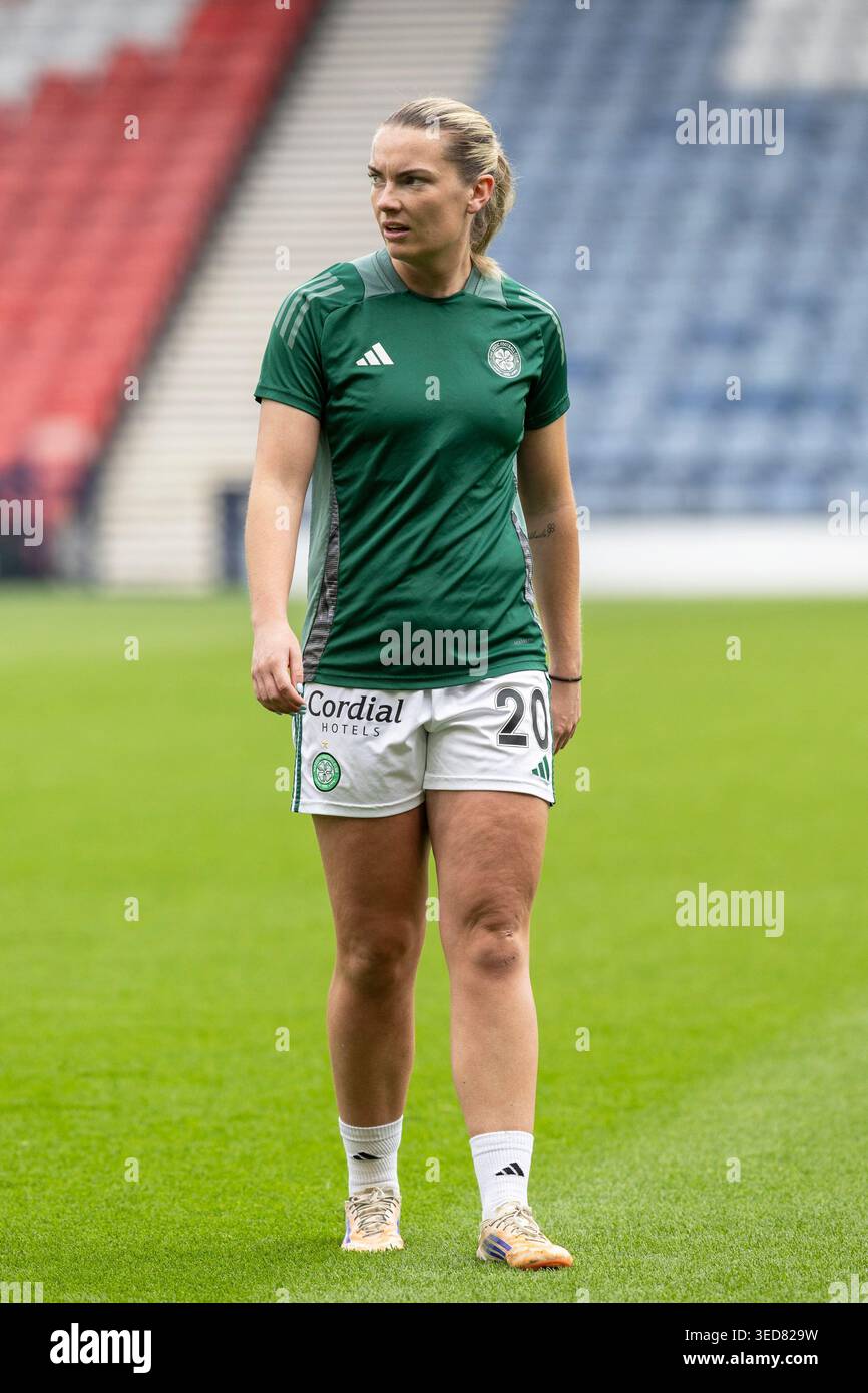 Saoirse Noonan, calciatrice professionista, gioca per il Celtic, una squadra di calcio femminile con sede a Glasgow, Scozia, Regno Unito. Foto Stock