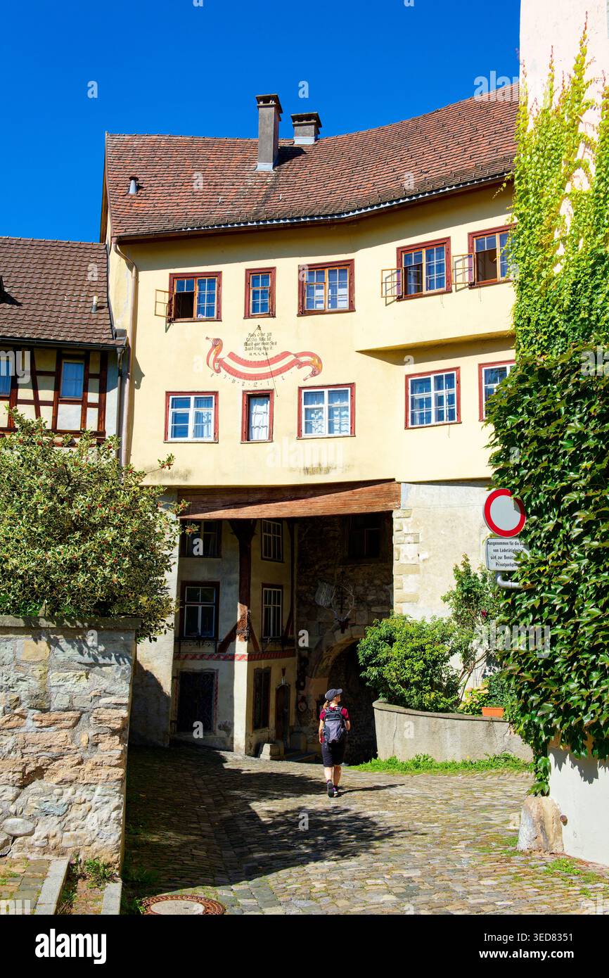 Austria, Vorarlberg, Bregenz, porta inferiore (Unteres Tor), ingresso alla città alta Foto Stock