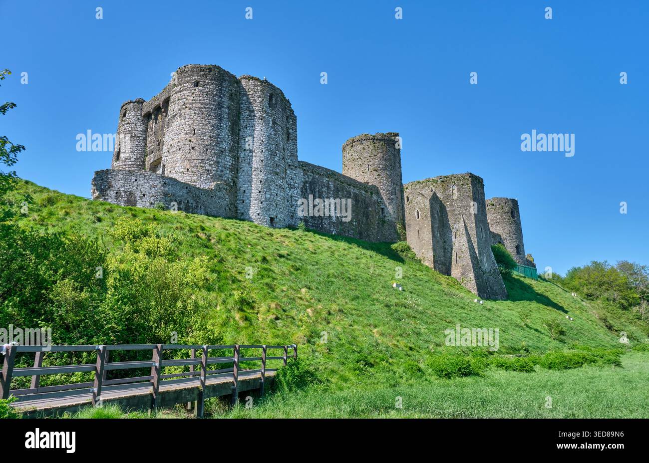 Castello di Kidwelly, Kidwelly, Carmarthenshire Foto Stock