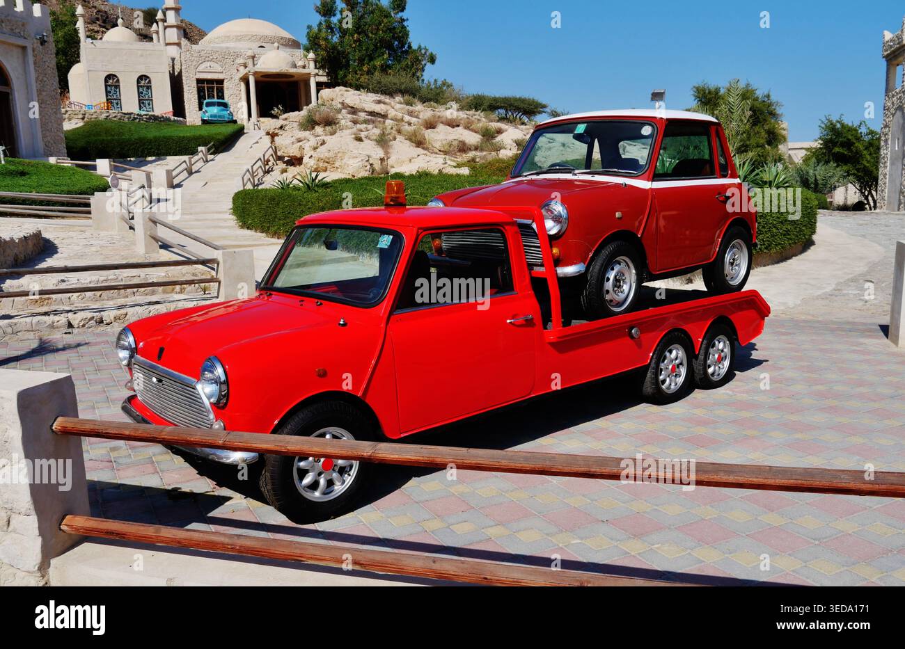 Al Aqah Classic Cars Museum, al Aqah, Emirato di Fujairah, Emirati Arabi Uniti, gennaio 2024 Foto Stock