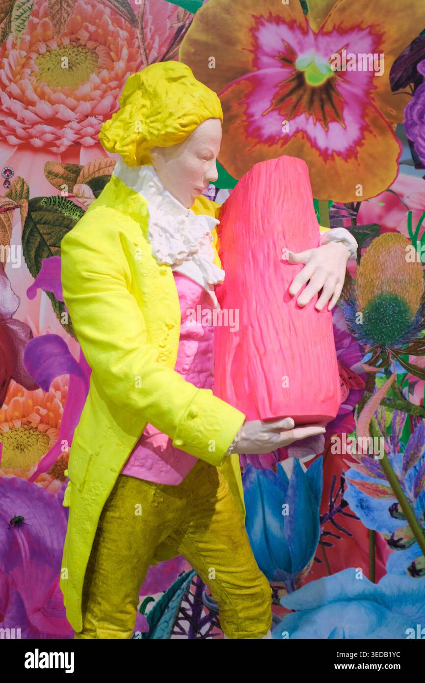 Il lavoro colorato e divertente, non mi ero reso conto di quanto ti amo. Ad una mostra di Joan Ross alla National Portrait Gallery di Canberra, Australia. Foto Stock