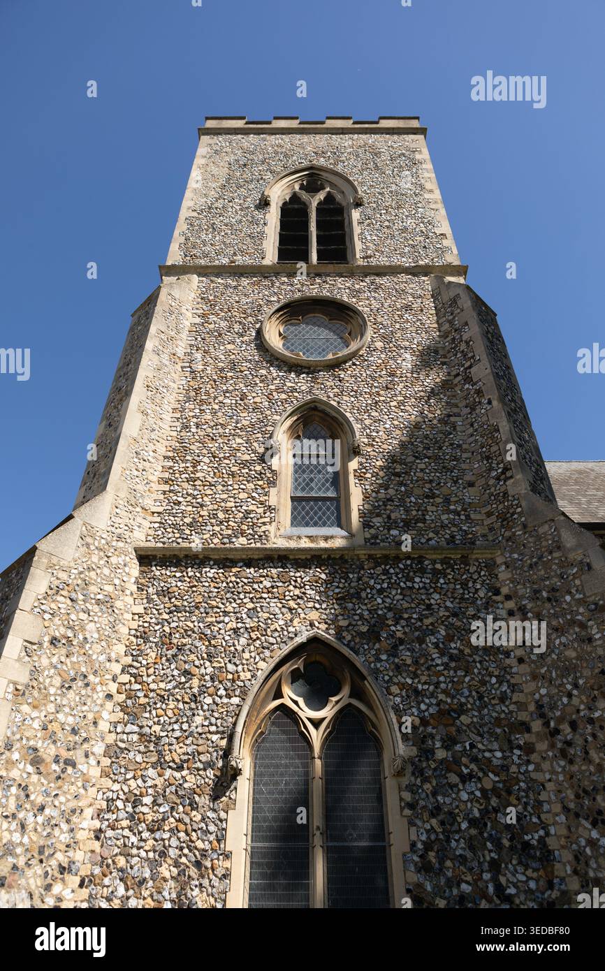 Tower, All Saints Church, All Saints Road, Newmarket, Suffolk, 2026 Foto Stock