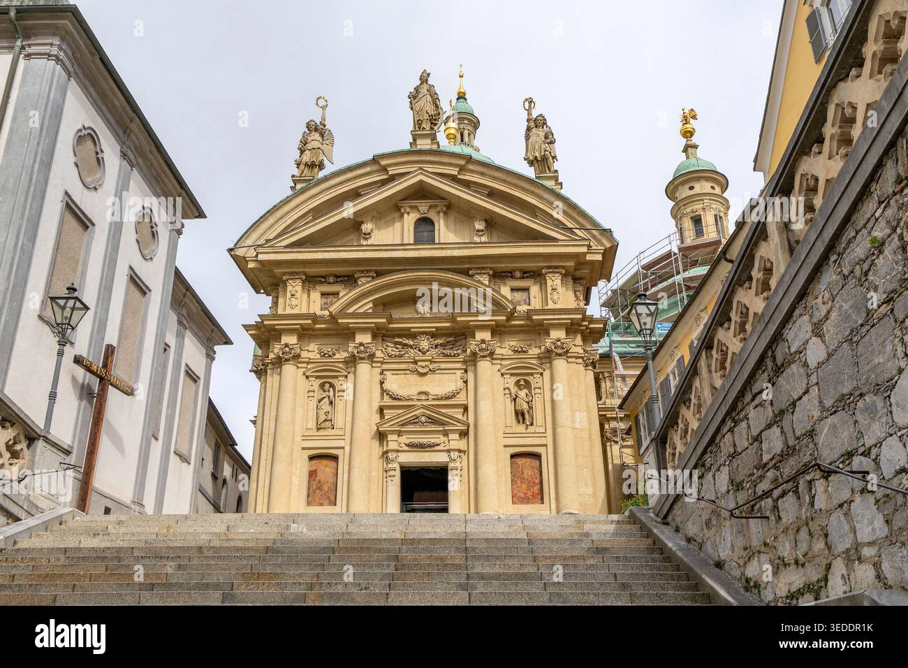 Katharinenkirche und Mausoleum von Kaiser Ferdinando II a Graz, Steiermark, Österreich // Chiesa di Santa Caterina (Katharinenkirche) e Mausoleo dell'imperatore Ferdinando II a Graz, Stiria, Austria Foto Stock