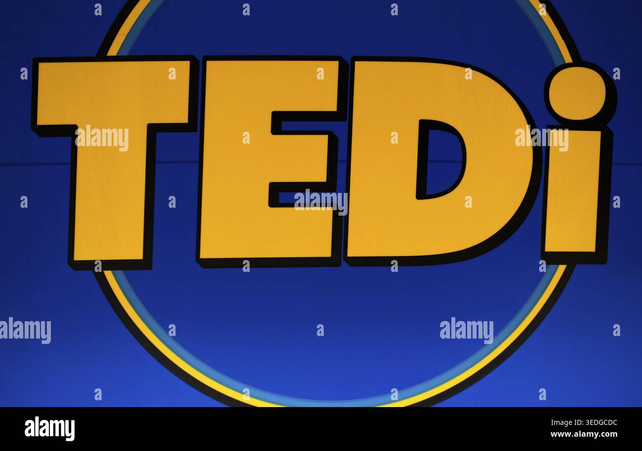 Logo Tedi, vendita al dettaglio, cancelleria, decorazione, Fellbach, Baden-Wuerttemberg, Germania Foto Stock