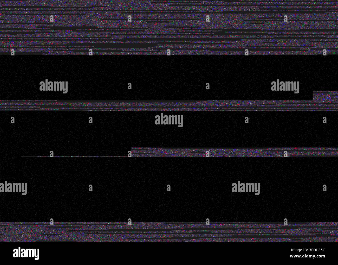 Vecchio schermo TV con disturbo statico VHS simile a un'interferenza TV analogica. Perfetto per temi di tecnologia retrò, glitch art o effetti di sfondo digitale Foto Stock