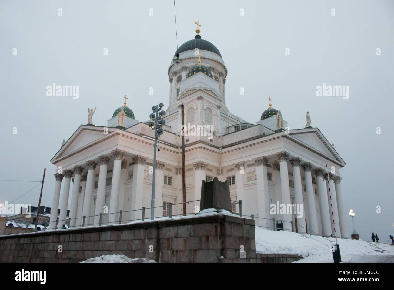 Cattedrale di Helsinki in inverno. Foto Stock