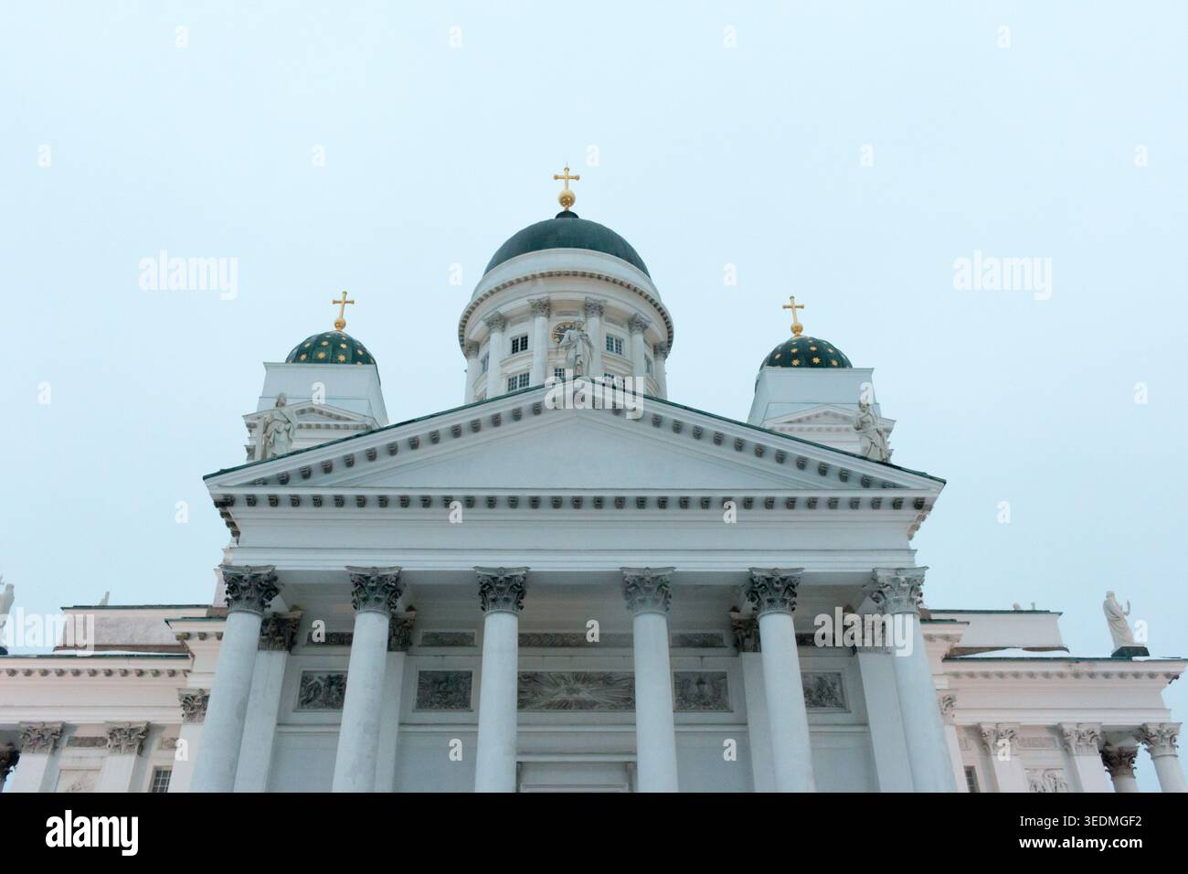 Cattedrale di Helsinki in inverno. Foto Stock