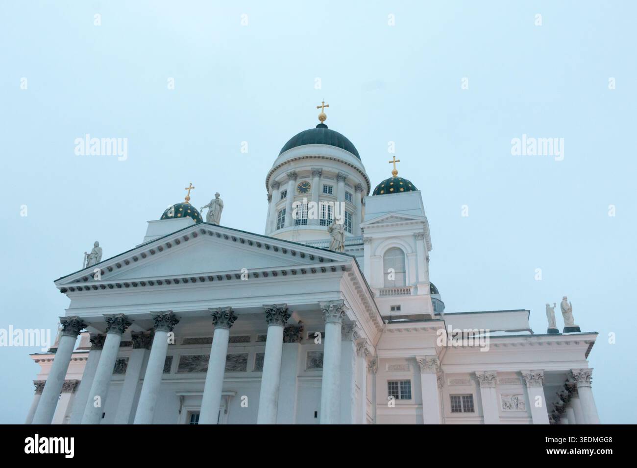 Cattedrale di Helsinki in inverno. Foto Stock