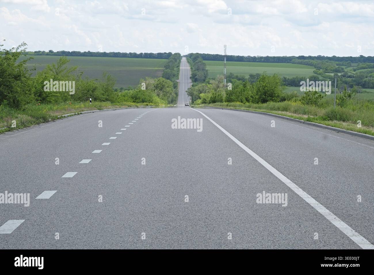 La E50 vicino a Oleksandriya, Oblast' di Kirovohrad, Ucraina Foto Stock