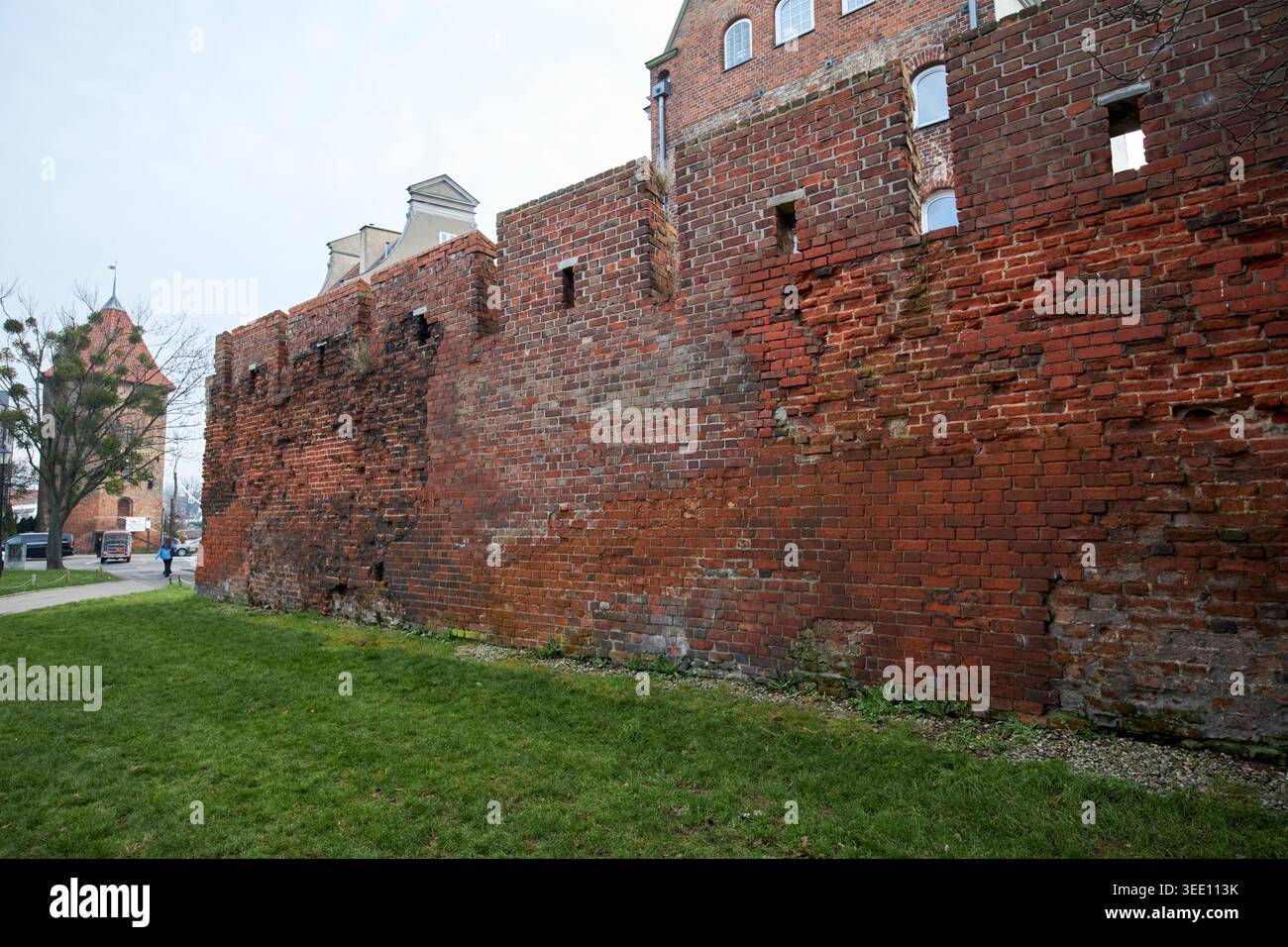 resti delle mura della città vecchia di danzica, polonia Foto Stock
