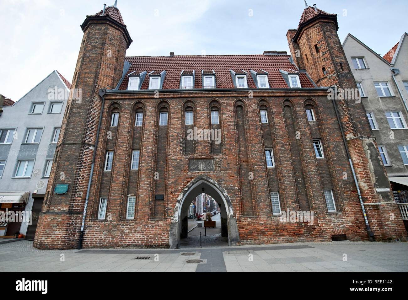 brama straganiarska porta danzica polonia Foto Stock