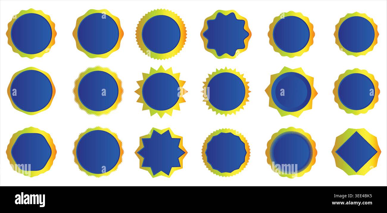 Badge per certificati personalizzati, etichette di qualità e etichette dei prezzi illustrazione vettoriale Illustrazione Vettoriale