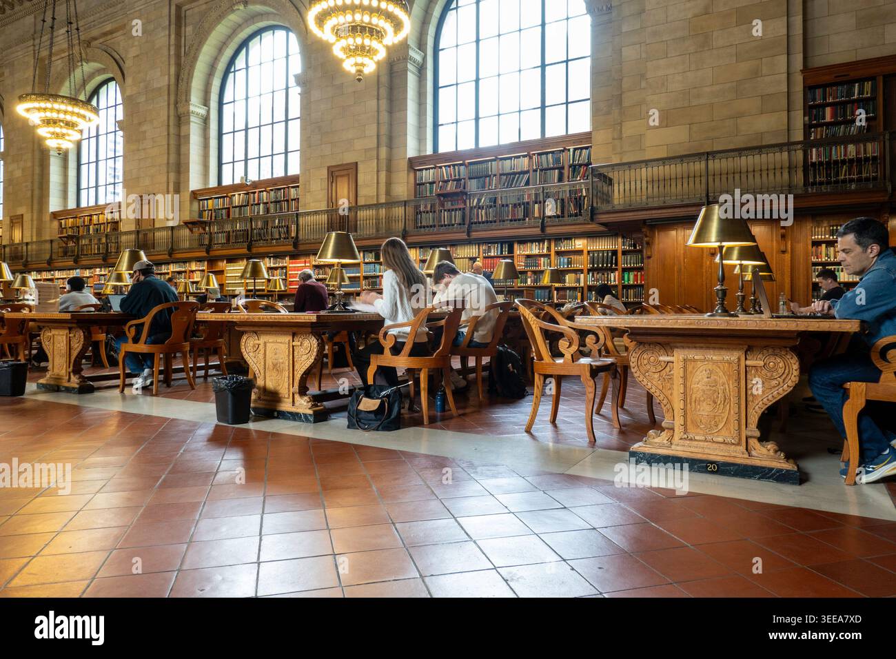 La Rose Main Reading Room è il gioiello della New York Public Library, punto di riferimento di New York City, USA 2026 Foto Stock