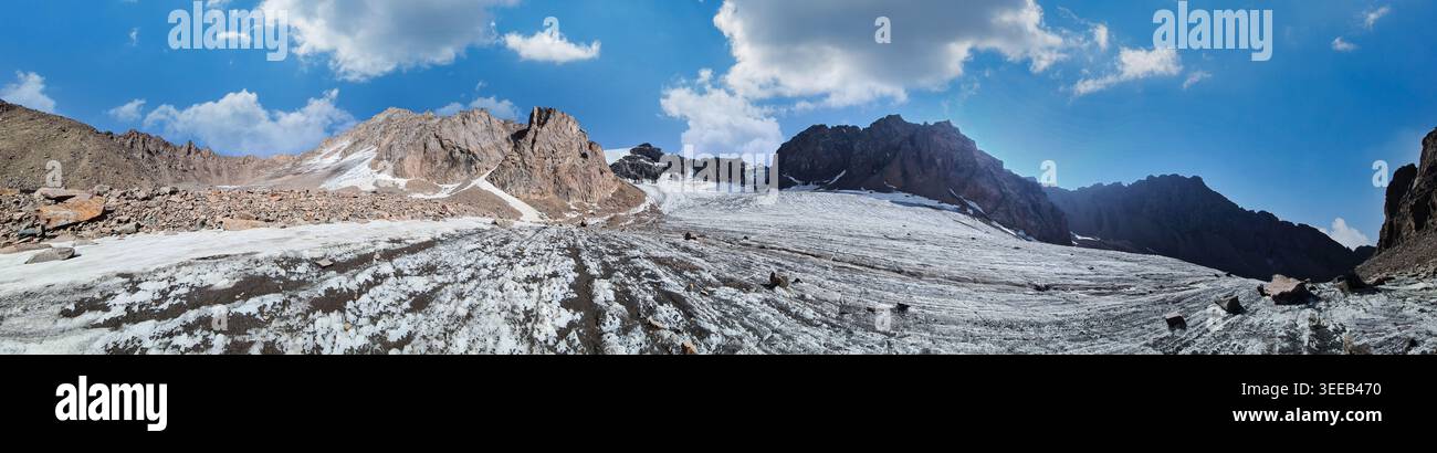 Panorama del ghiacciaio e delle Montagne Rocciose Foto Stock