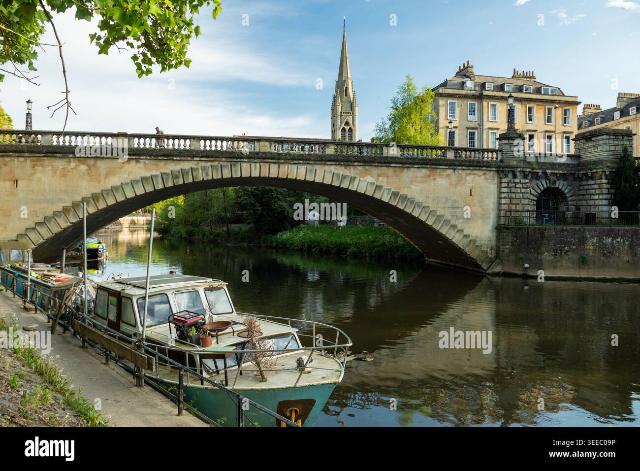 North Parade Bridge a Bath, Somerset. Foto Stock