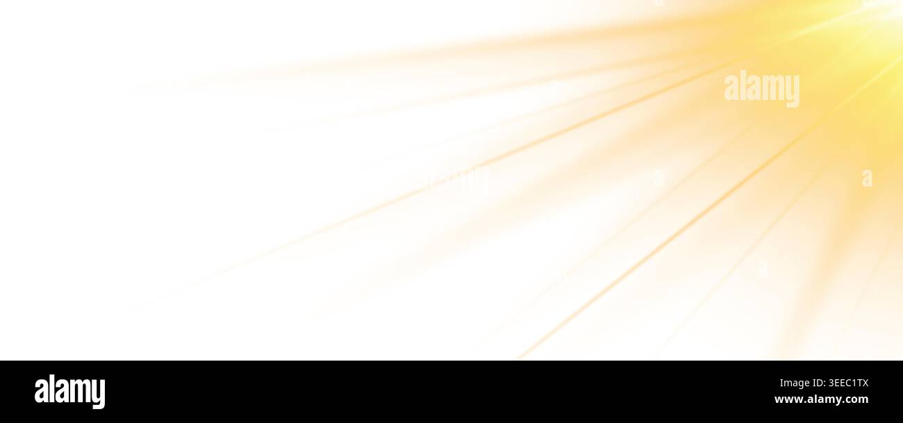 Luce solare trasparente lente effetto riflesso Sunbeam Vector PNG Illustrazione Vettoriale