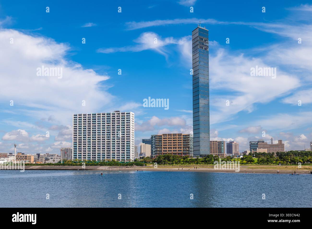 Scenario del Parco del Porto di Chiba nella Citta' di Chiba a Kanto, Giappone Foto Stock