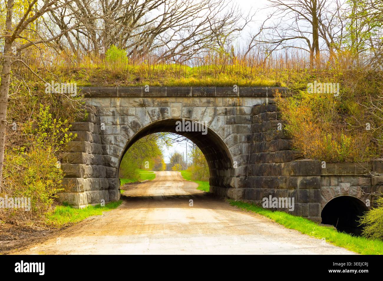 Cavalcavia della storica Grand Trunk Railway, Ontario Canada Foto Stock