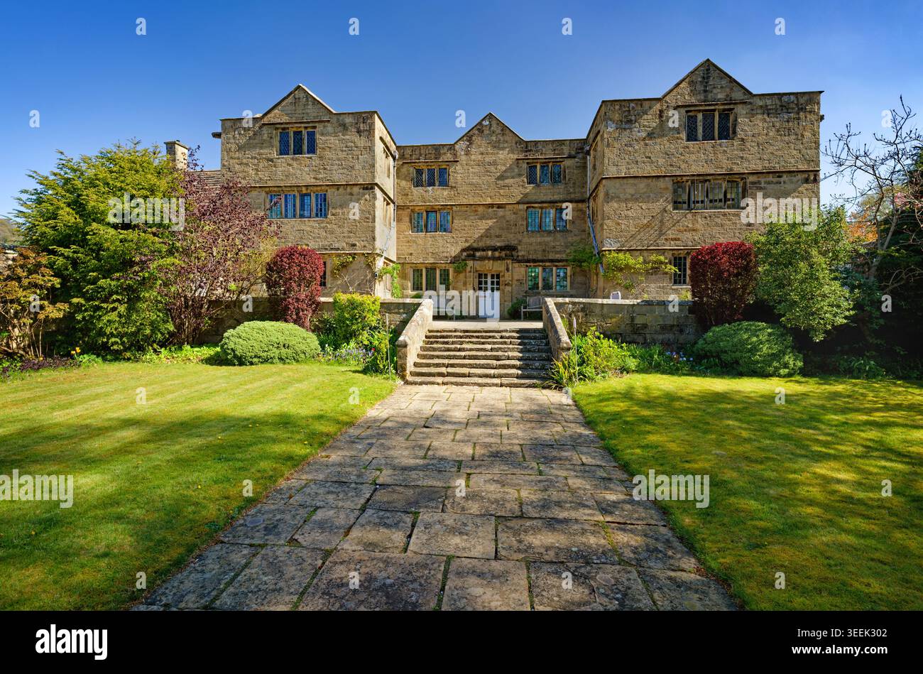 Regno Unito, Derbyshire, Peak District, Eyam Hall. Foto Stock