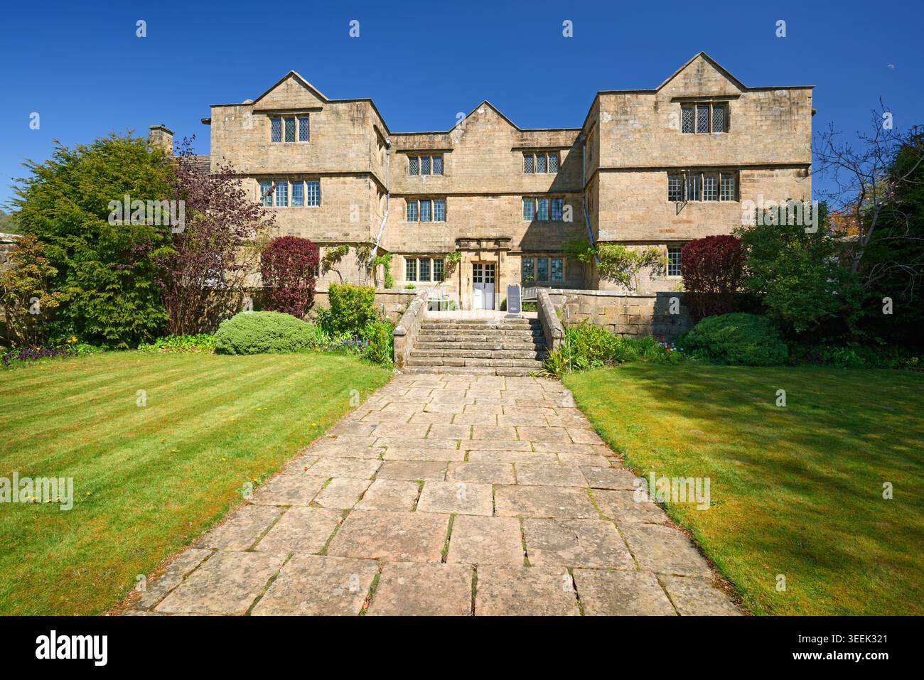 Regno Unito, Derbyshire, Peak District, Eyam Hall. Foto Stock