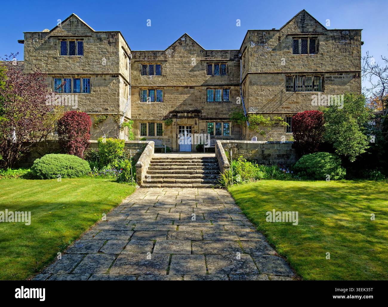 Regno Unito, Derbyshire, Peak District, Eyam Hall. Foto Stock