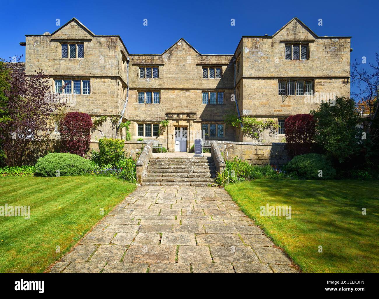 Regno Unito, Derbyshire, Peak District, Eyam Hall. Foto Stock