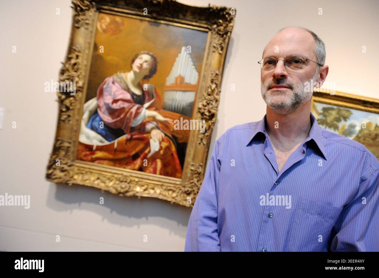Ritratto di Blanton Museum of Art curatore Jonathan Bober, Austin, Texas, 13 novembre 2009. (Foto di John Anderson/The Austin Chronicle) Foto Stock