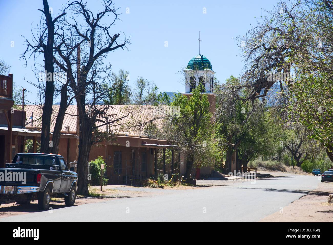 St Joseph Parish, Cerrillos, New Mexico, USA Foto Stock