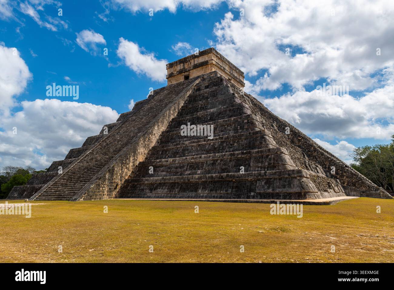 Kukulkan Pyramid, Chichen Itza, Yucatan, Messico. Foto Stock