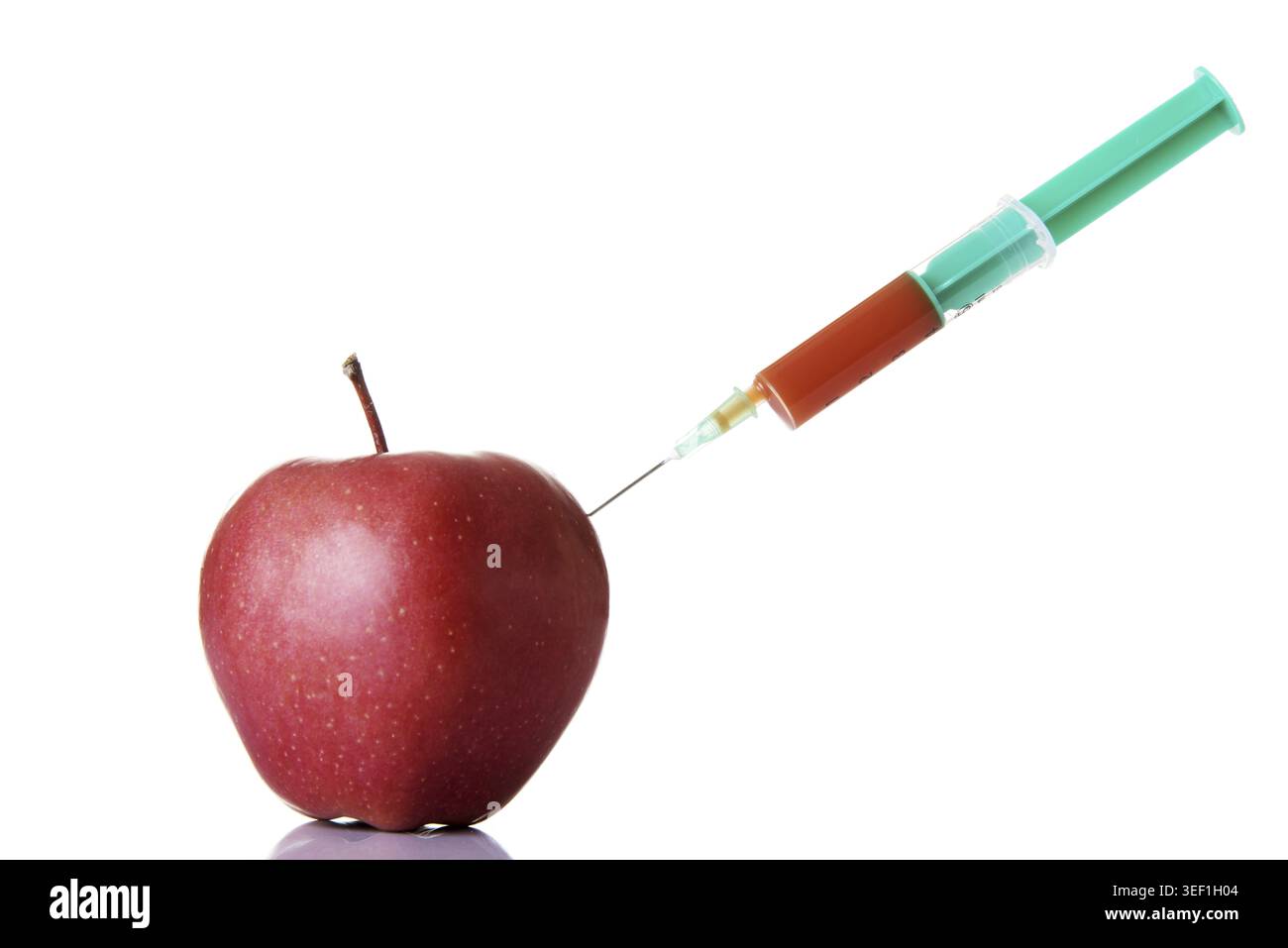 Apple OGM e concetto di biotecnologia Foto Stock