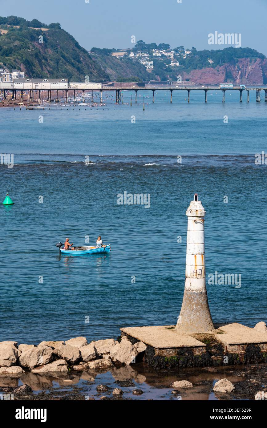 Vista su Teignmouth Foto Stock