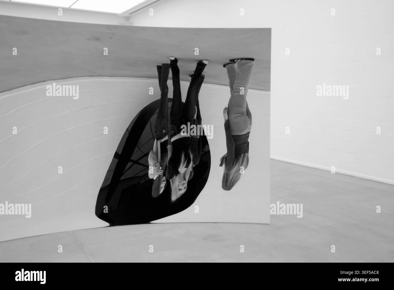 Installazione Double S-Curve in der Ausstellung von Anish Kapoor im Lehmbruck Museum Duisburg, NRW, Deutschland *** installazione Double S Curve nella mostra di Anish Kapoor al Lehmbruck Museum Duisburg, NRW, Germania Foto Stock