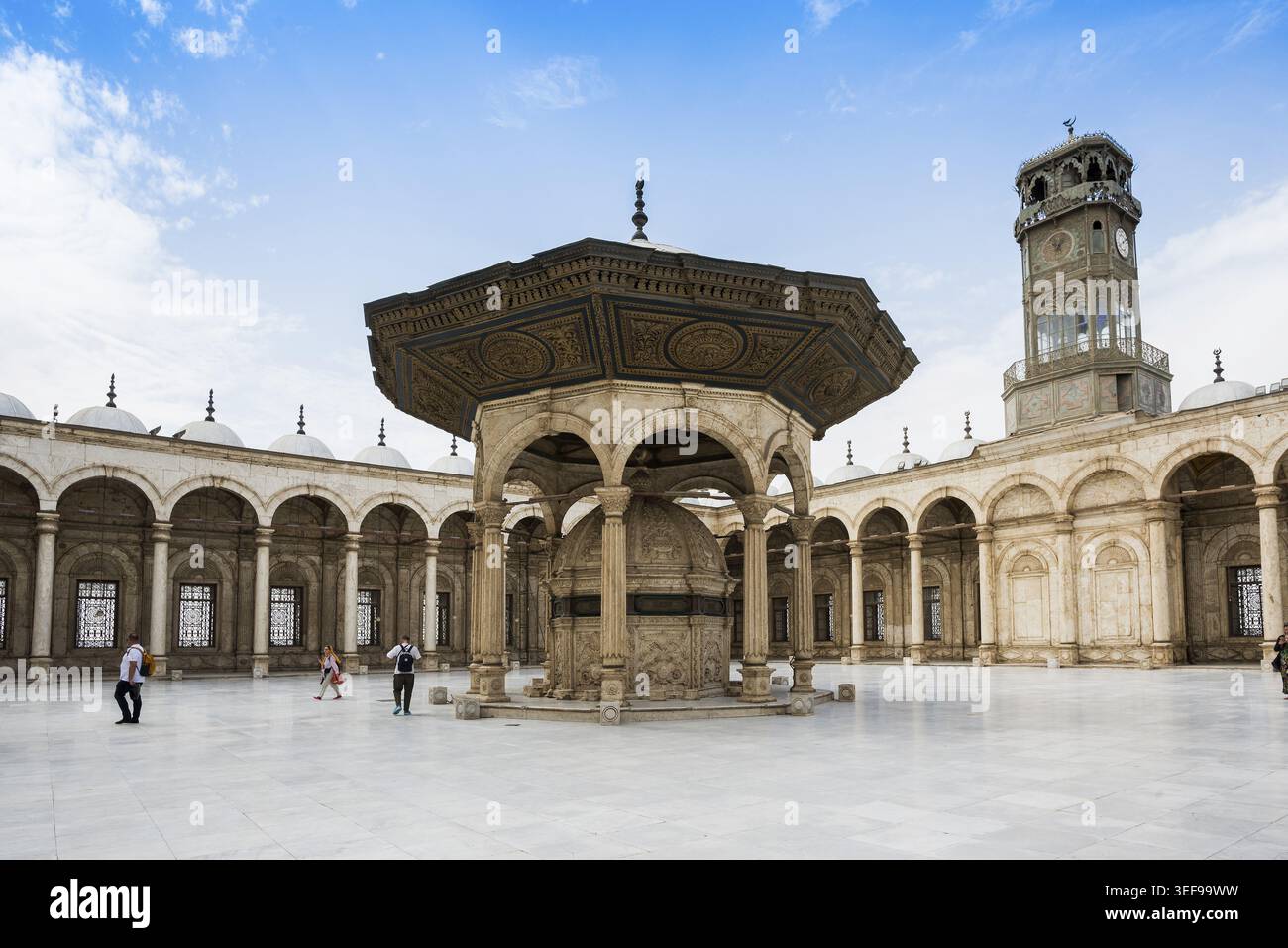 Moschea Mehmet Ali, Moschea di alabastro, Cittadella, Cairo, Egitto Foto Stock