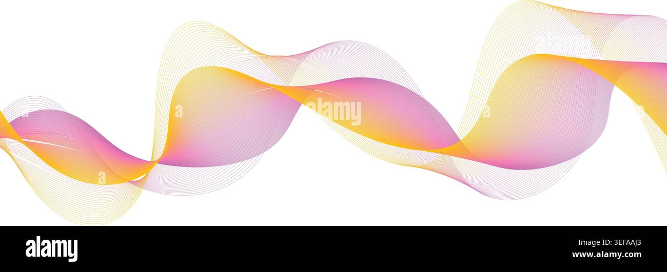 Sfondo a onde astratte con sfumatura colorata per un vivace design di branding digitale Illustrazione Vettoriale