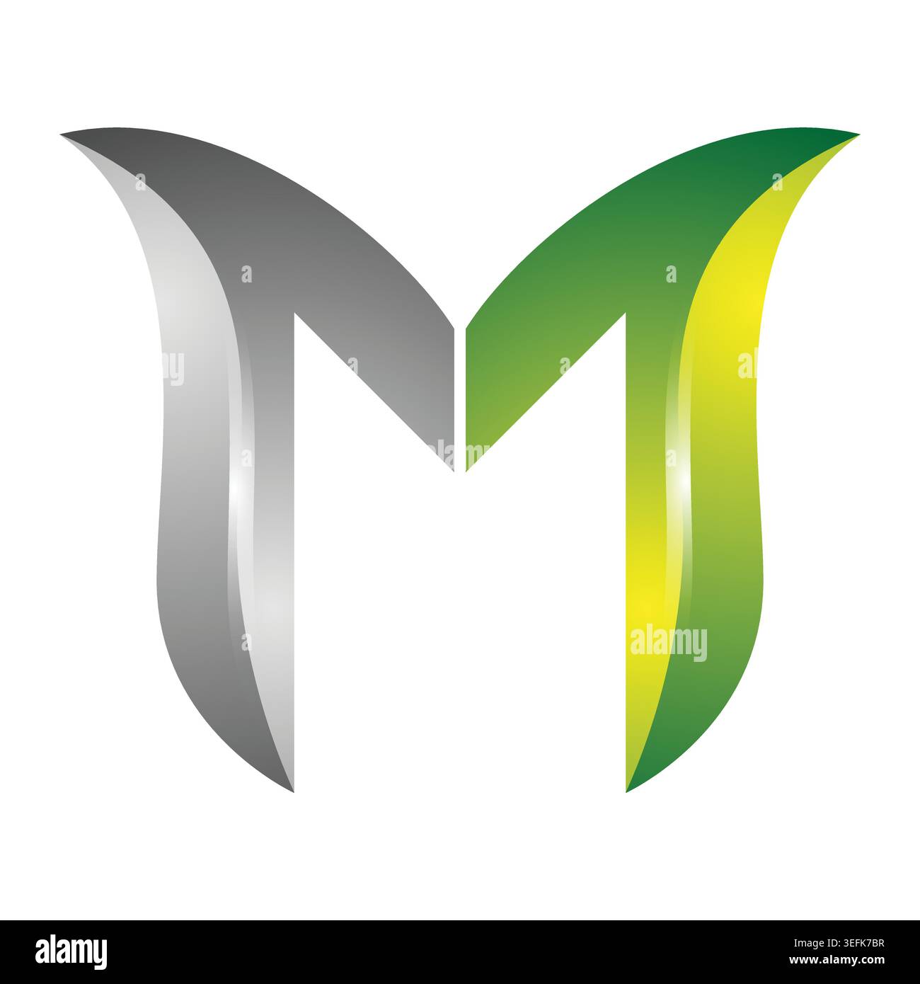 Design e branding del logo Letter M. Illustrazione Vettoriale