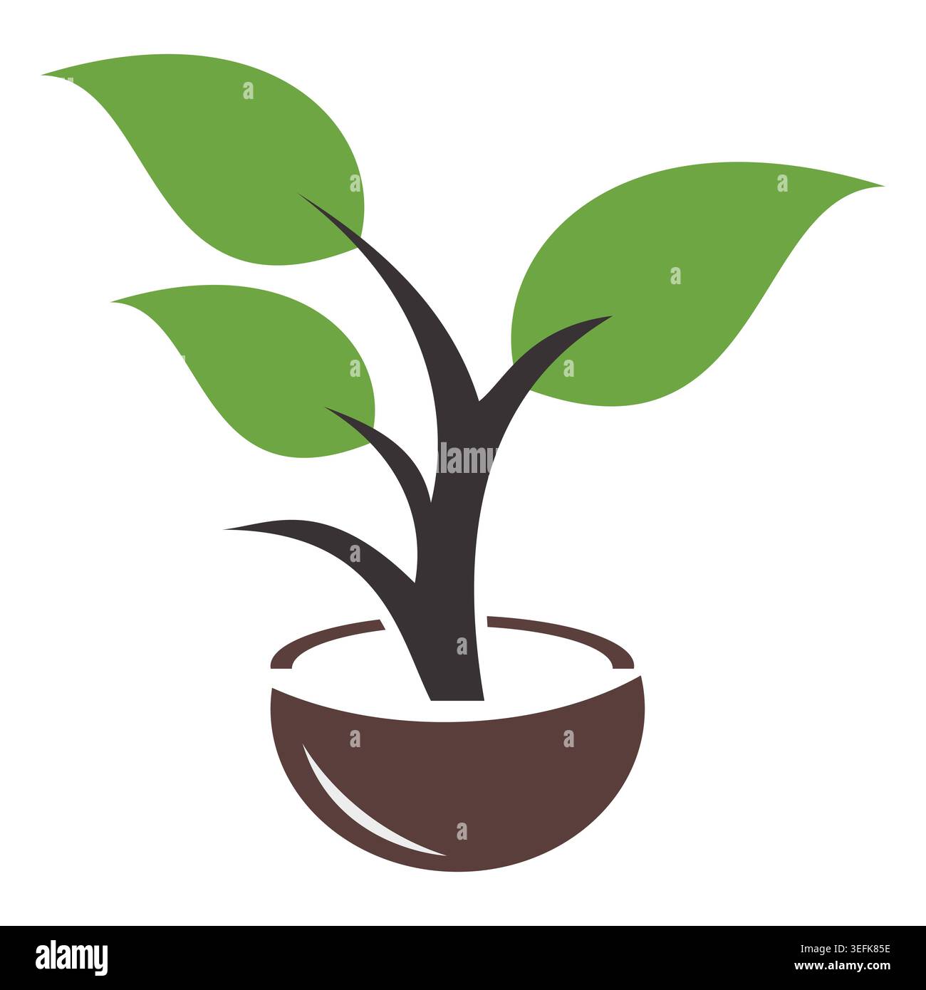 Design e branding del logo LEAF Illustrazione Vettoriale