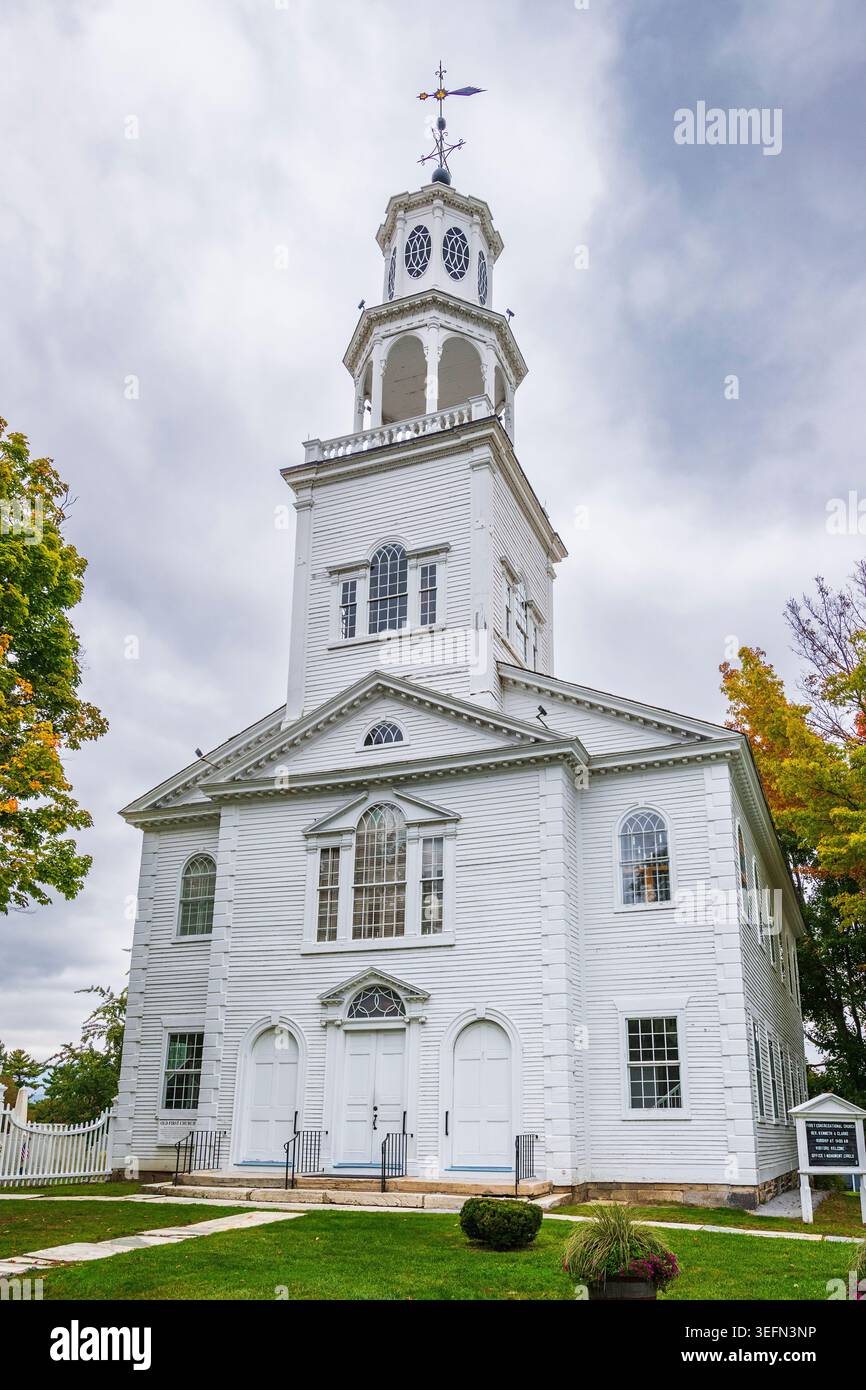 La prima chiesa congregazionale (Old First Church), Bennington, Vermont USA Foto Stock