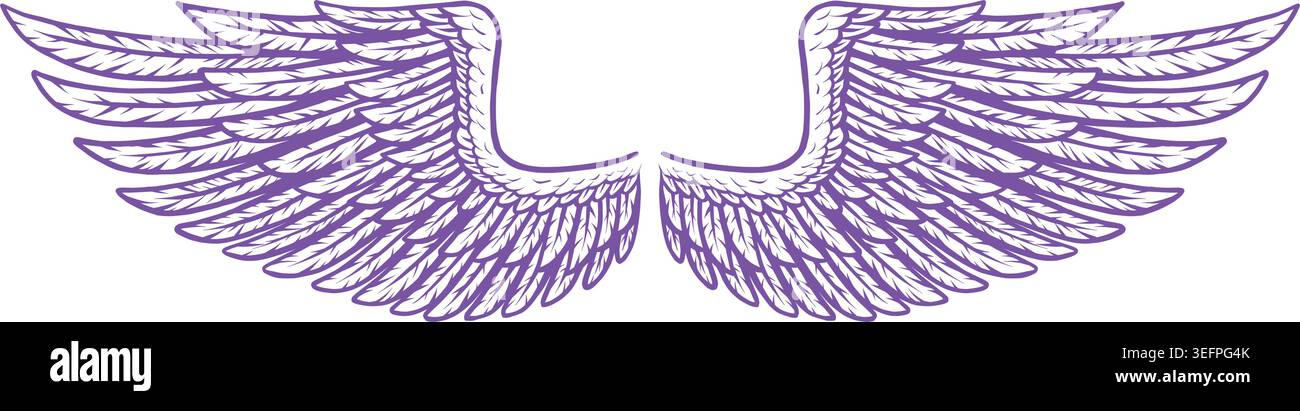 Illustrazione Angel Wings Illustrazione Vettoriale
