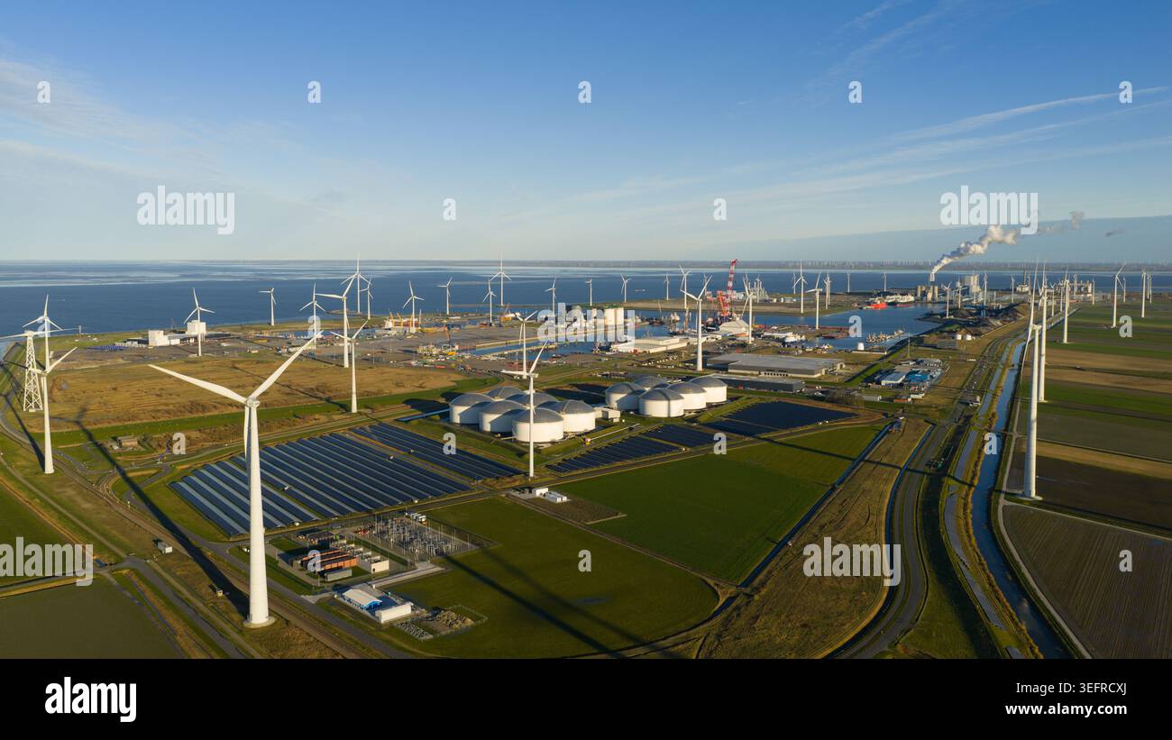 Eemshaven Seaport e Energy Hub Foto Stock