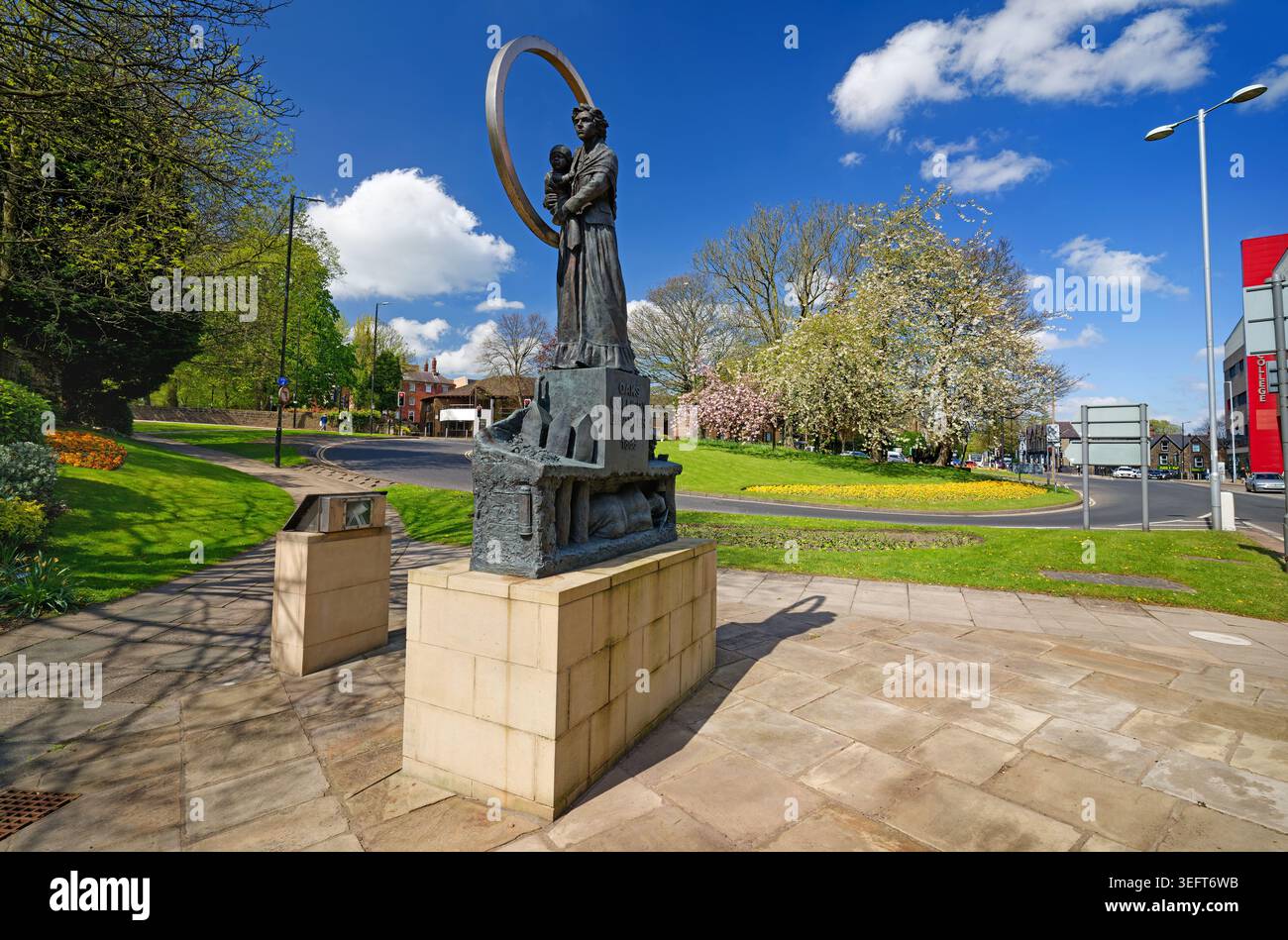 Regno Unito, South Yorkshire, Barnsley, Church Street, Oaks Colliery Memorial. Foto Stock