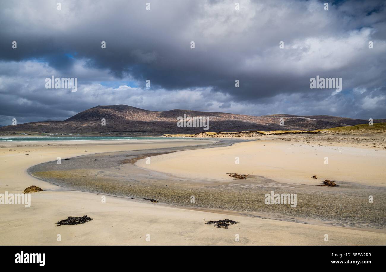 Seilebost Beach, Harris e Lewis, Ebridi esterne, Scozia Foto Stock