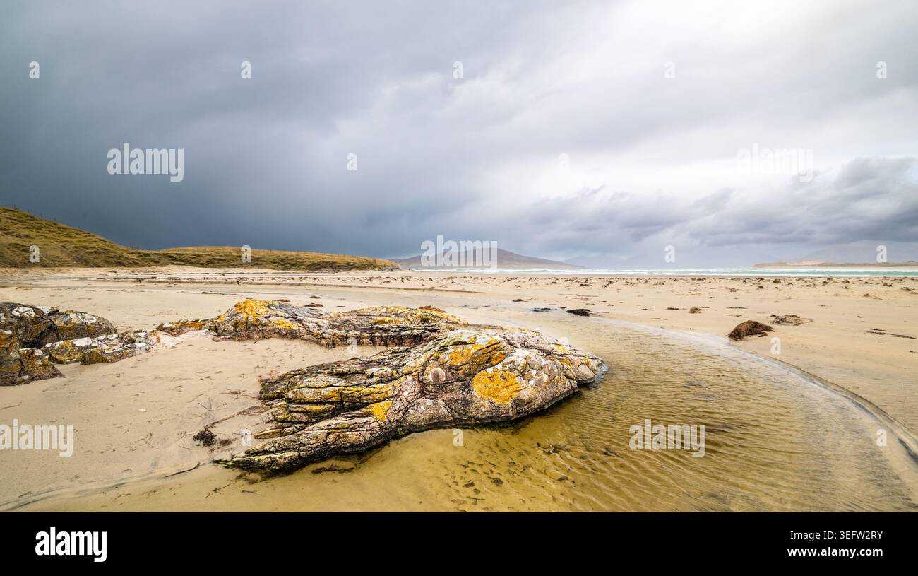 Seilebost Beach, Harris e Lewis, Ebridi esterne, Scozia Foto Stock