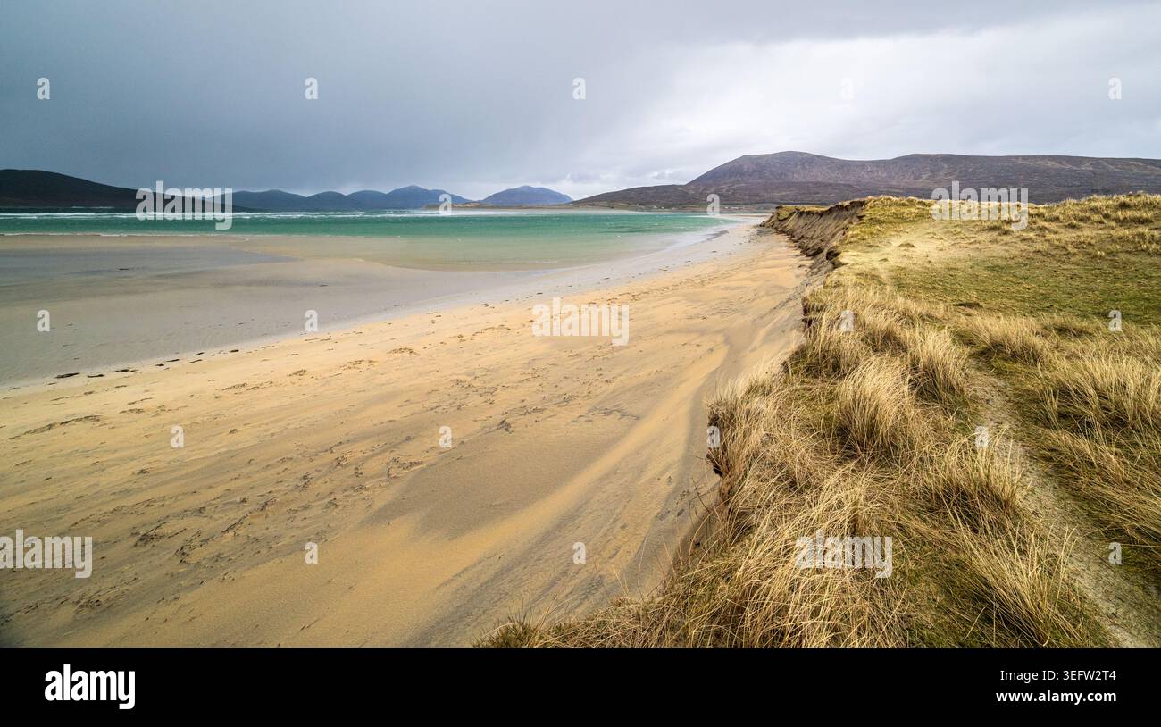 Seilebost Beach, Harris e Lewis, Ebridi esterne, Scozia Foto Stock
