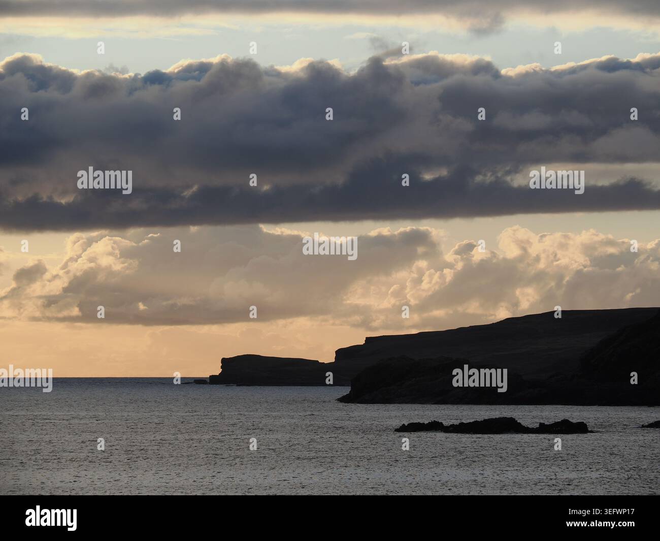 Tramonto, Scourie, Scozia Foto Stock