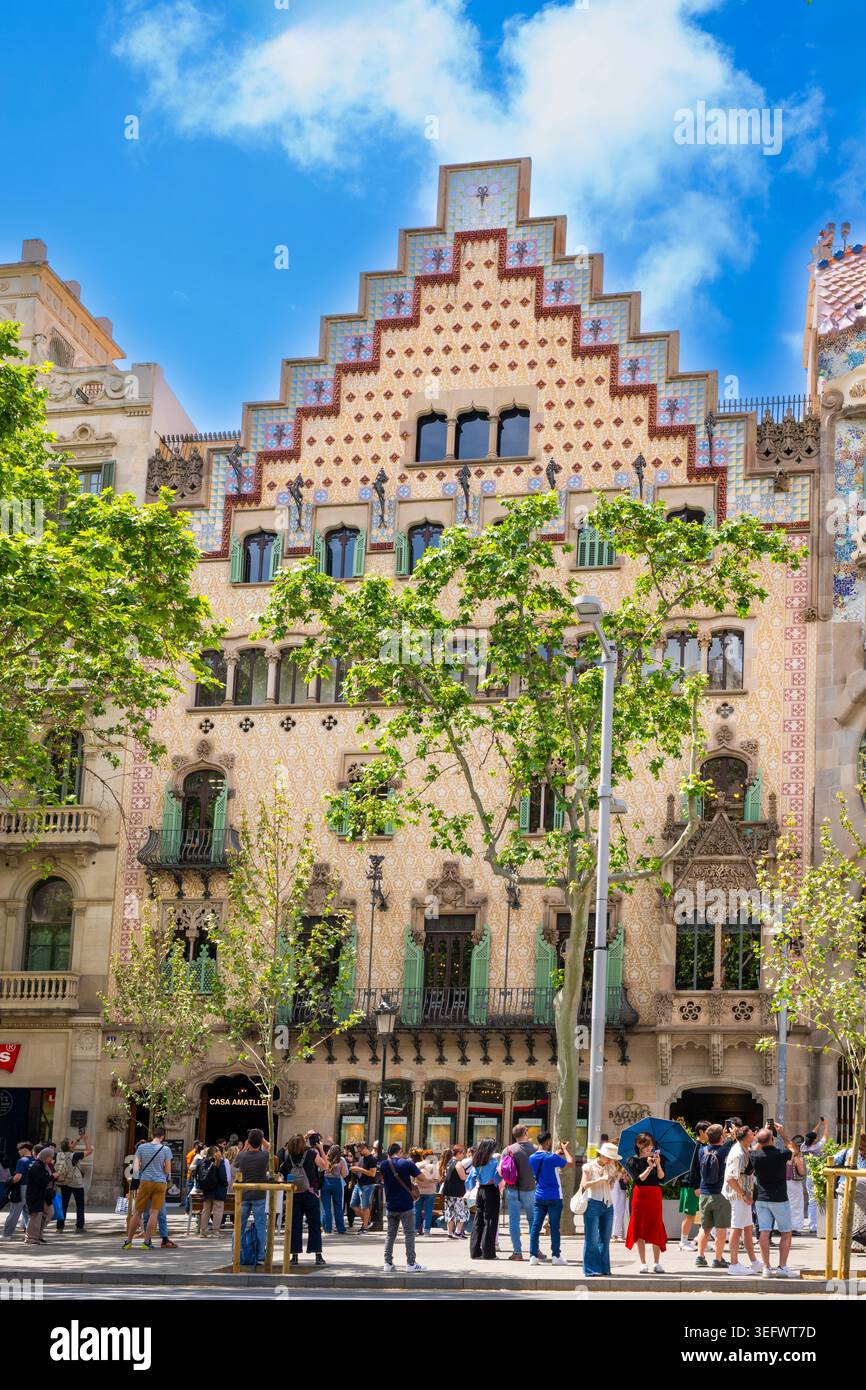 Casa Amatller, un fmaous edificio modernista a Barcellona, Spagna Foto Stock
