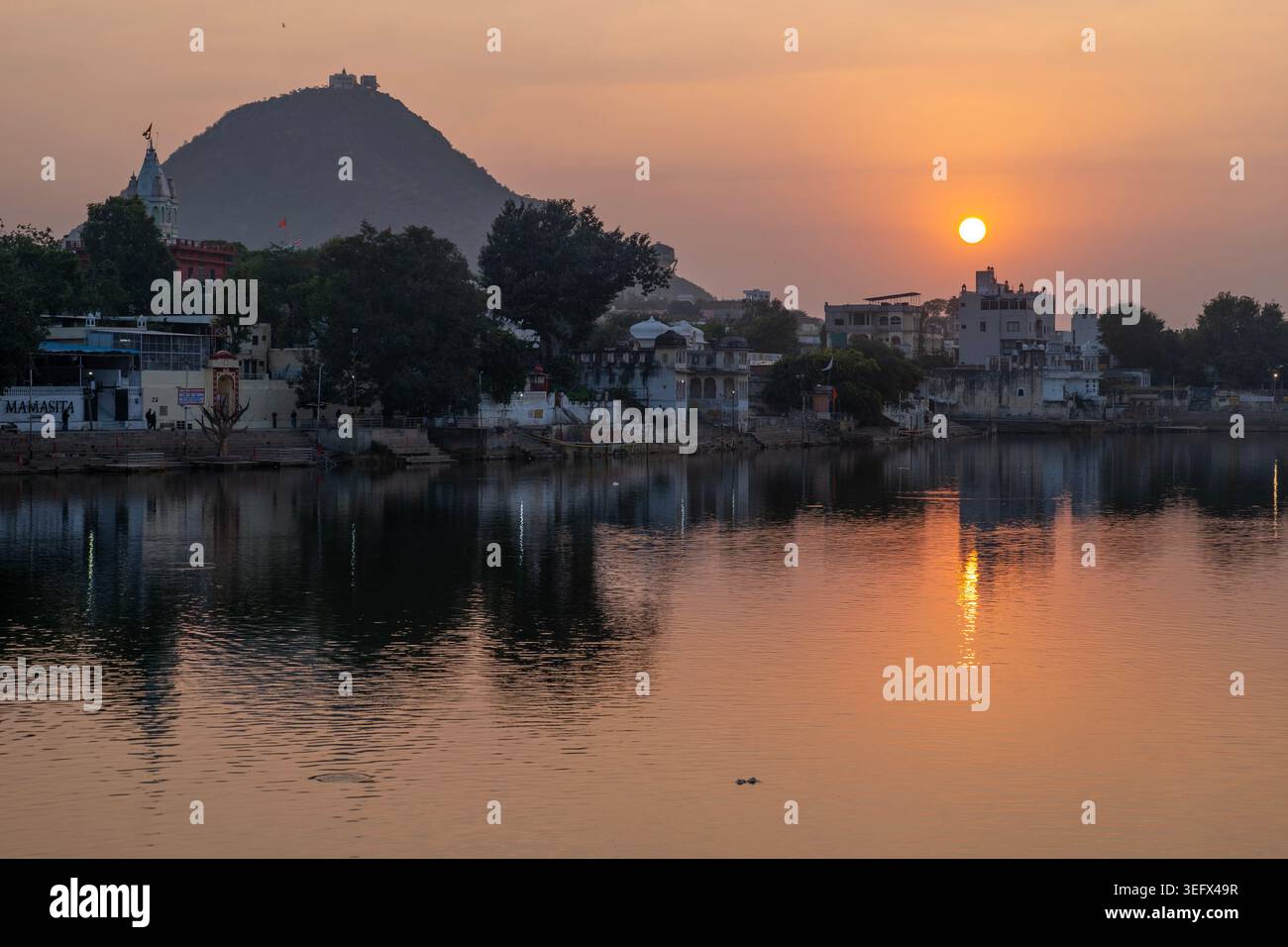 Pushkar Sunset Foto Stock