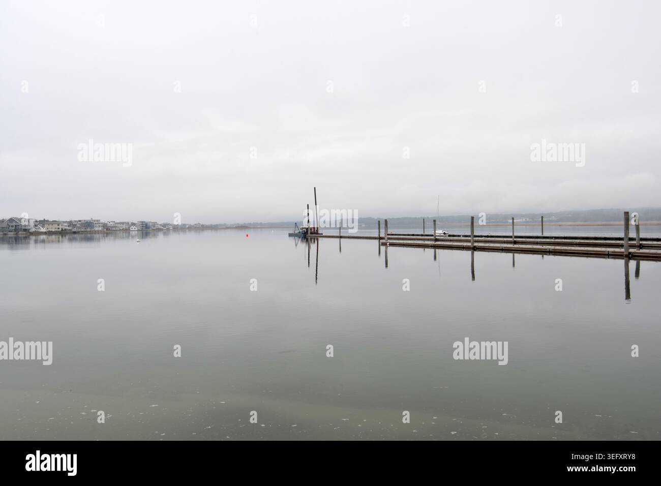 Porto di Foggy nel nord-est degli Stati Uniti Foto Stock