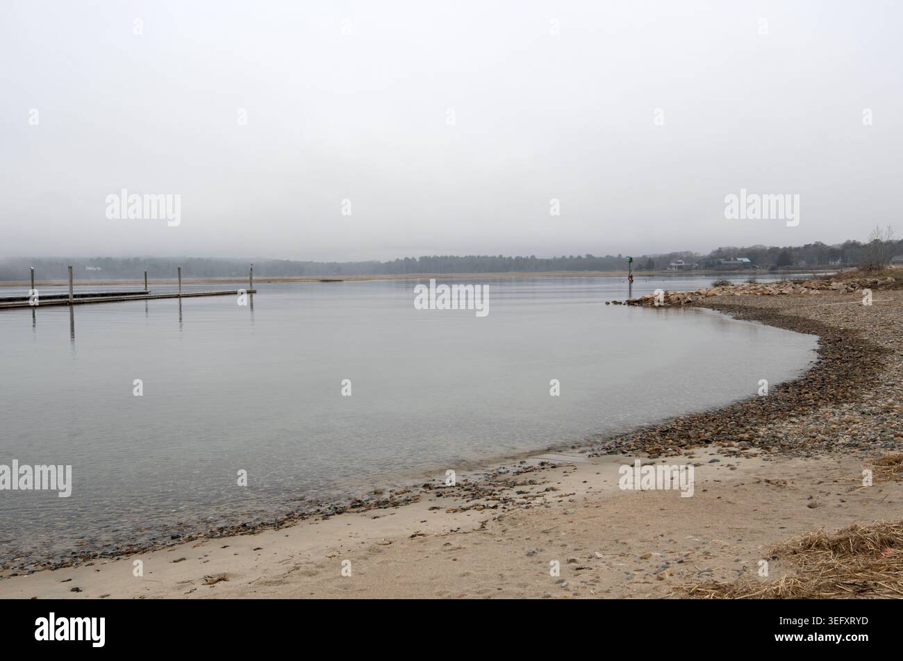 Porto di Foggy nel nord-est degli Stati Uniti Foto Stock