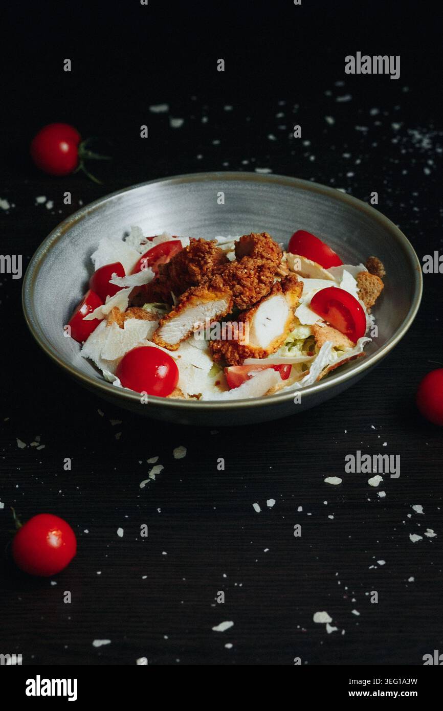 Primo piano di un delizioso pollo fatto in casa Foto Stock