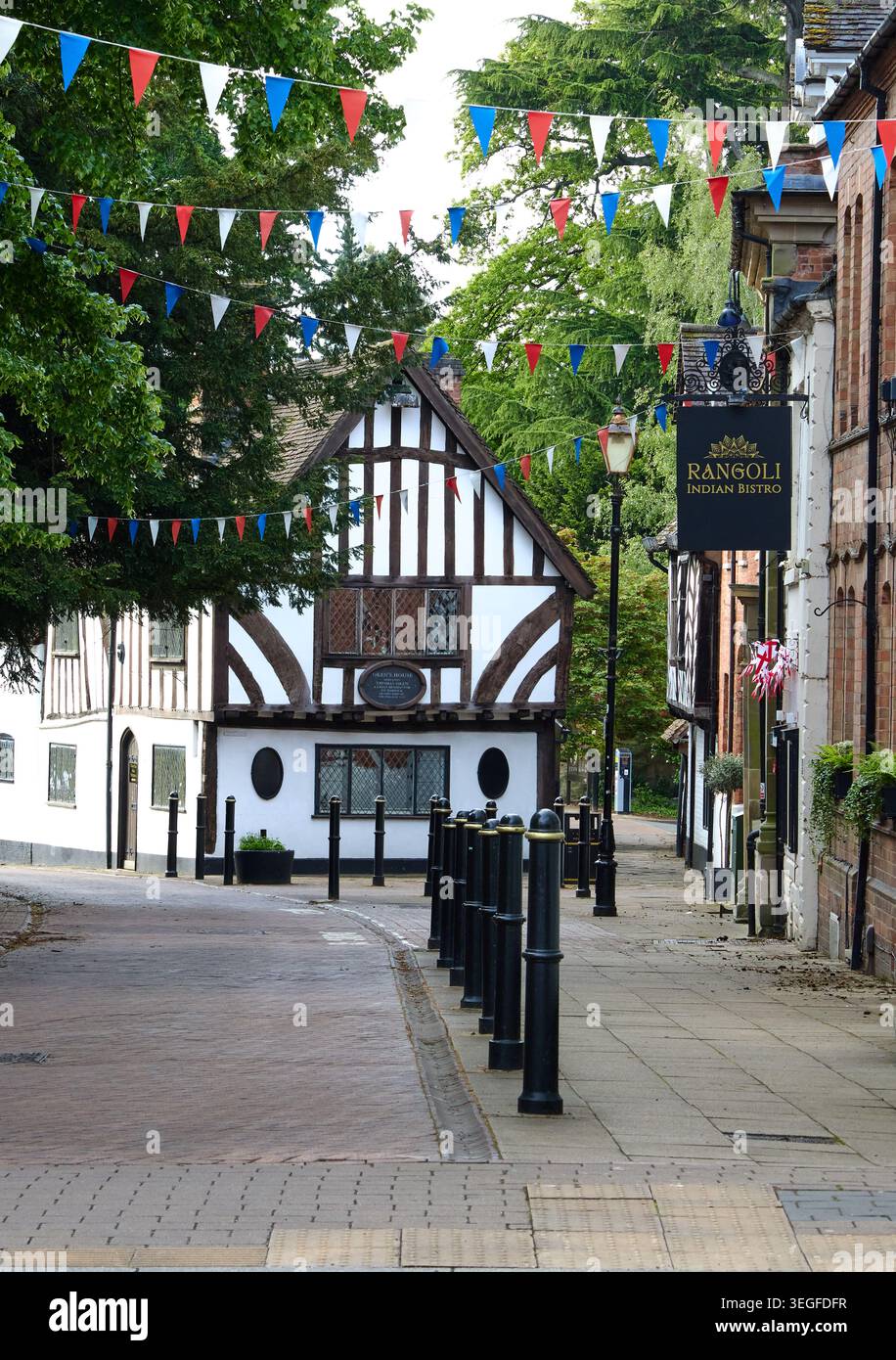 Oken's House, una casa seicentesca in Castle Street, Warwick, Warwickshire, Inghilterra Regno Unito. Niente persone Foto Stock